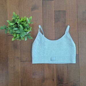 SOMMER RAY GREY RIBBED SPORT BRA
